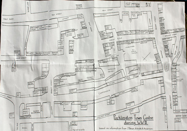 Pocklington in WW2 Town Map